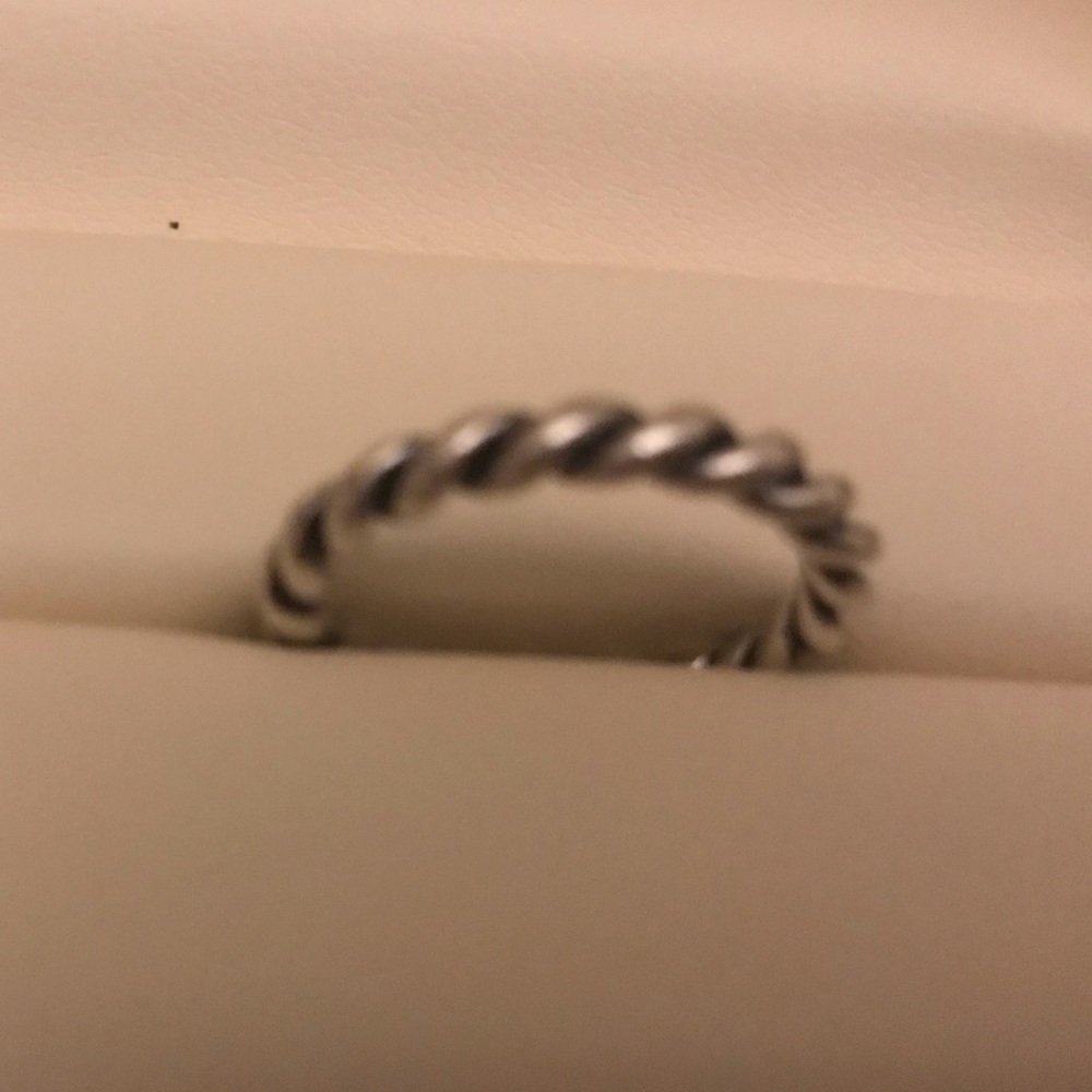Pandora size 54 sterling silver braid ring